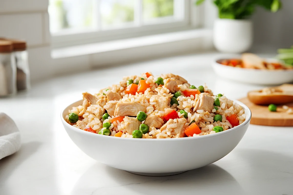 easy-homemade-chicken-fried-rice-in-pan