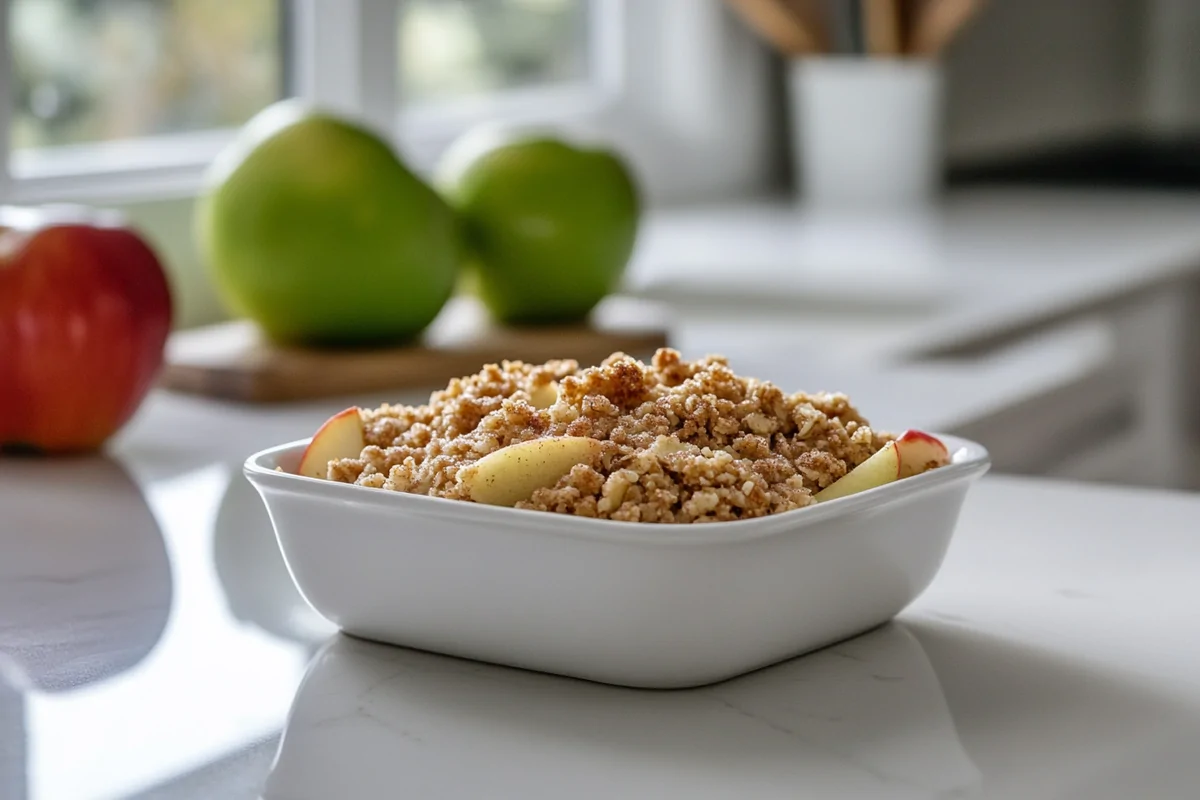 Homemade Apple Cinnamon Crisp Dessert