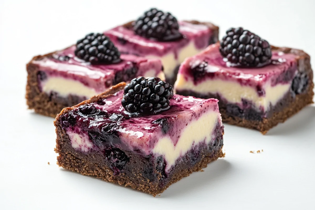 Blackberry Cheesecake Brownies - Decadent Dessert Recipe