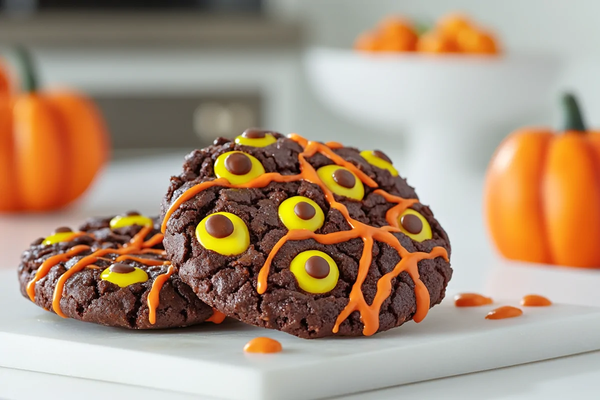 Halloween Monster Eye Crinkle Cookies