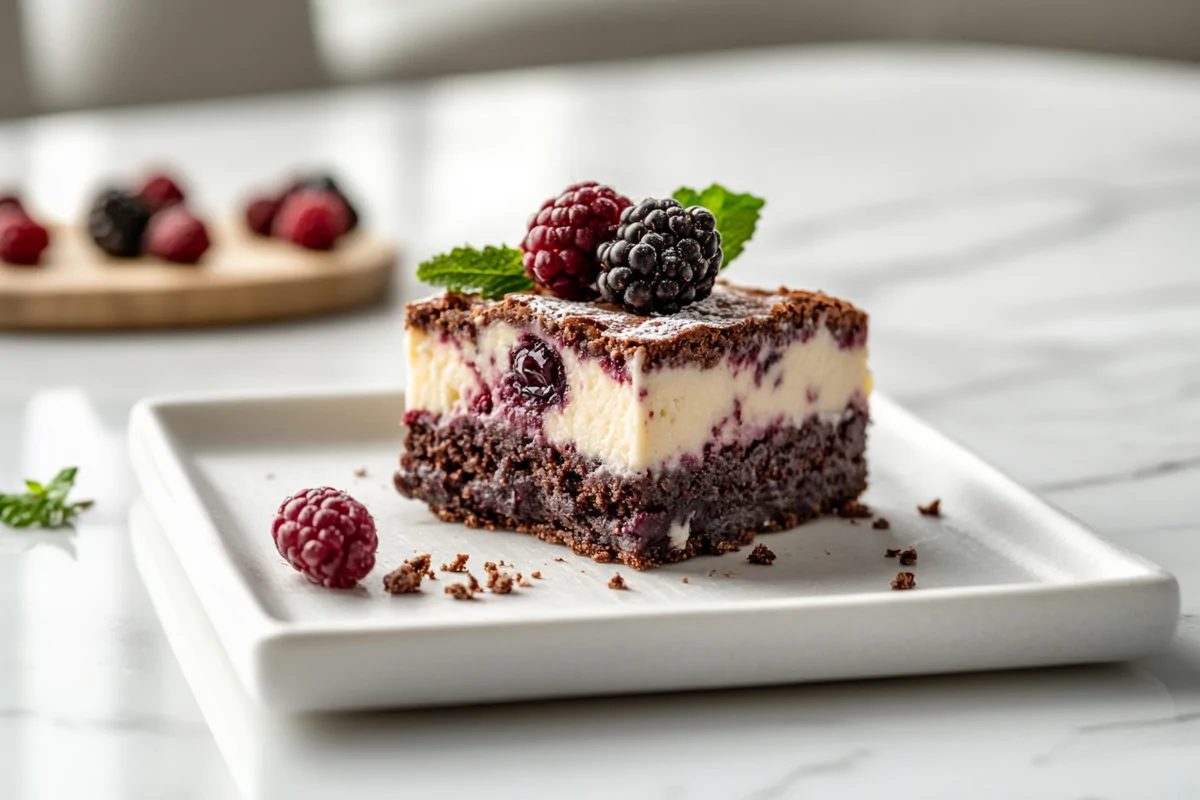 Blackberry Cheesecake Brownies - Decadent Dessert Recipe