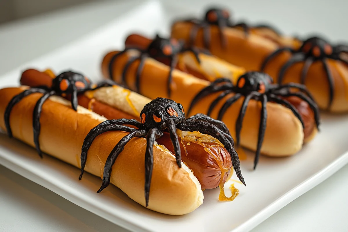 Halloween Hot Dog Spiders Recipe